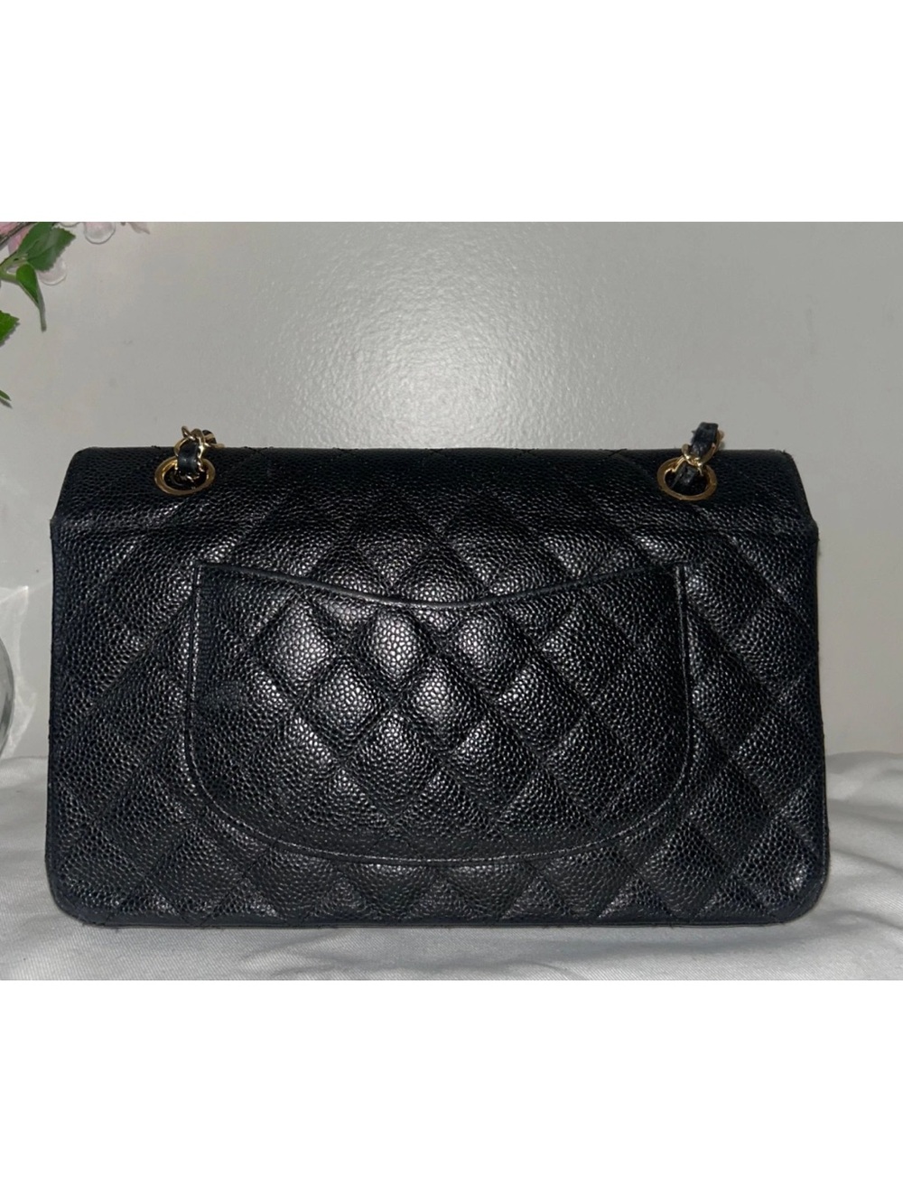 CHANEL Medium Classic Double Flap Caviar Quilted Handbag Black / Gold Hardware - Picture 7 of 16